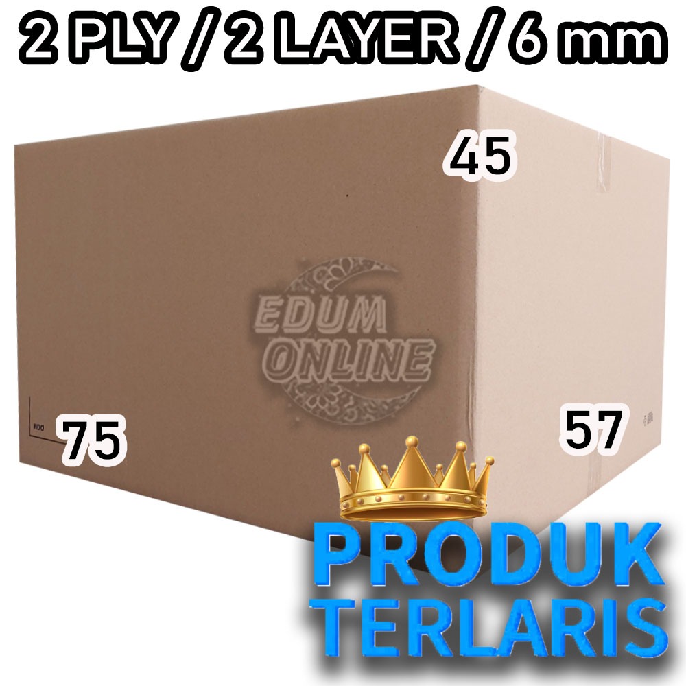 

Kardus Pindahan Tebal Penyimpanan Kotak Box Pengiriman Baru Jumbo Packaging Dus Packing Besar 1ply Bekas 2ply 2 layer 1 layer 2 ply 1 ply Super Polos Karton 60x40x40 Murah Kantor Keras Kemasan Paking Barang Single Wall Double Arsip Kuat Dynaplast E02