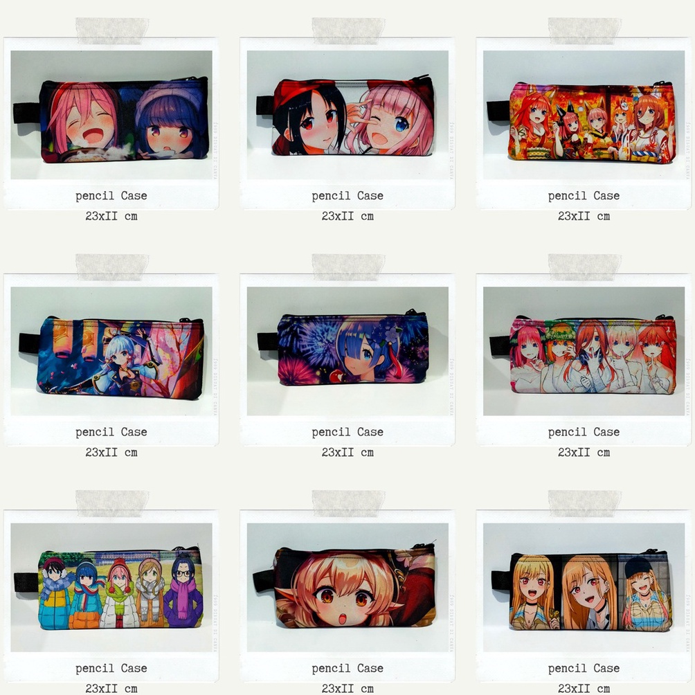 

Kemasan Baru pencil case tempat pensil anime waifu rem kitagawa marin nakano miku go toubun genshin impact love is war yuru camp QNM