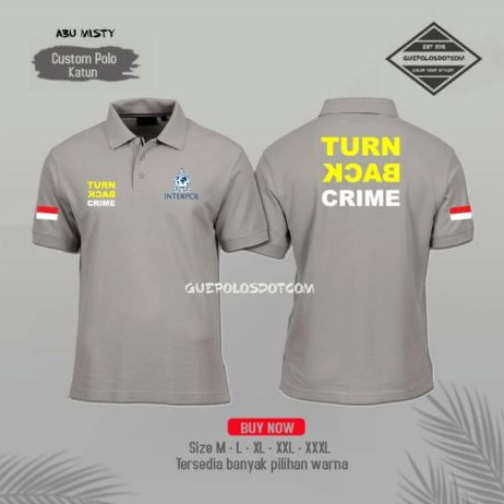 TYPE A09 - Polo turn bcak crime interpol - POLO POLISI INTERPOL TURN BACK CRIME - polo interpol turn