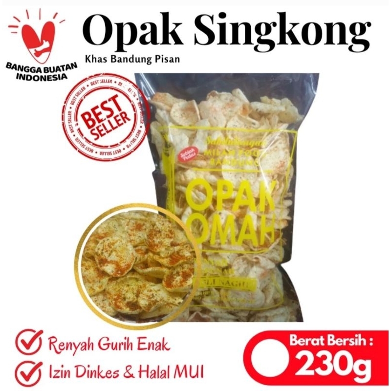 

Keripik Opak singkong Opak Omah 230gram makanan ringan renyah