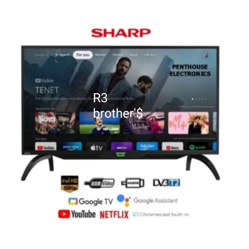 SHARP TV 2T-C42eg1I goeglet smart android TV 42 inch