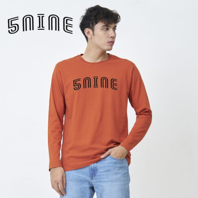 kaos lengan panjang merah bata teracotta cx59 fiftynine motulif nine