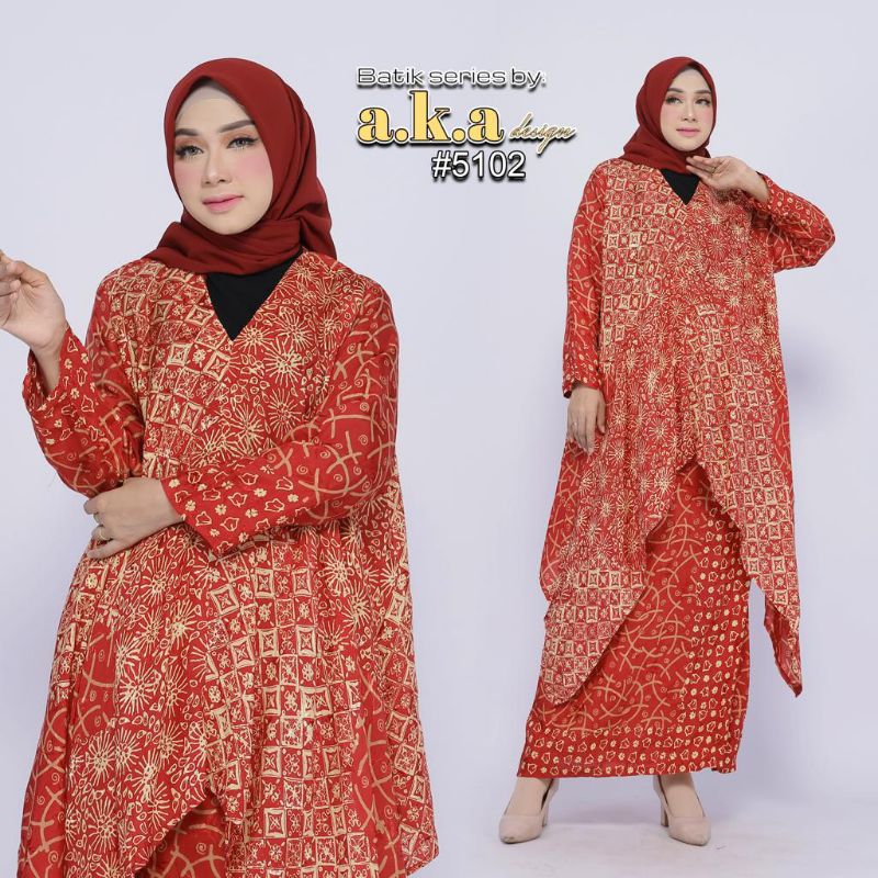 Stelan rok batik doby viscose semi sutra/ stelan batik pesta wanita / stelan rok batik pesta wanita