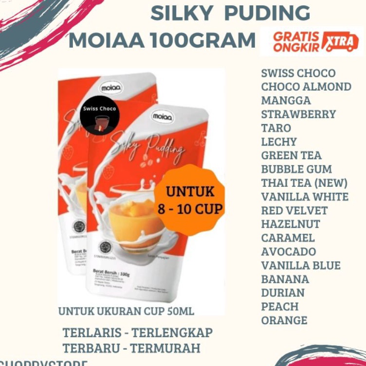 

Terdepan MOIAA PUDDING SILKY PUDING 1 GRAM JELLY AGAR BUBUK PUDING INSTAN HALAL