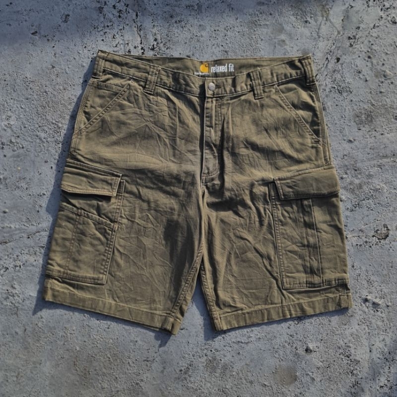 Short Pants Cargo Carhartt Olive Colour