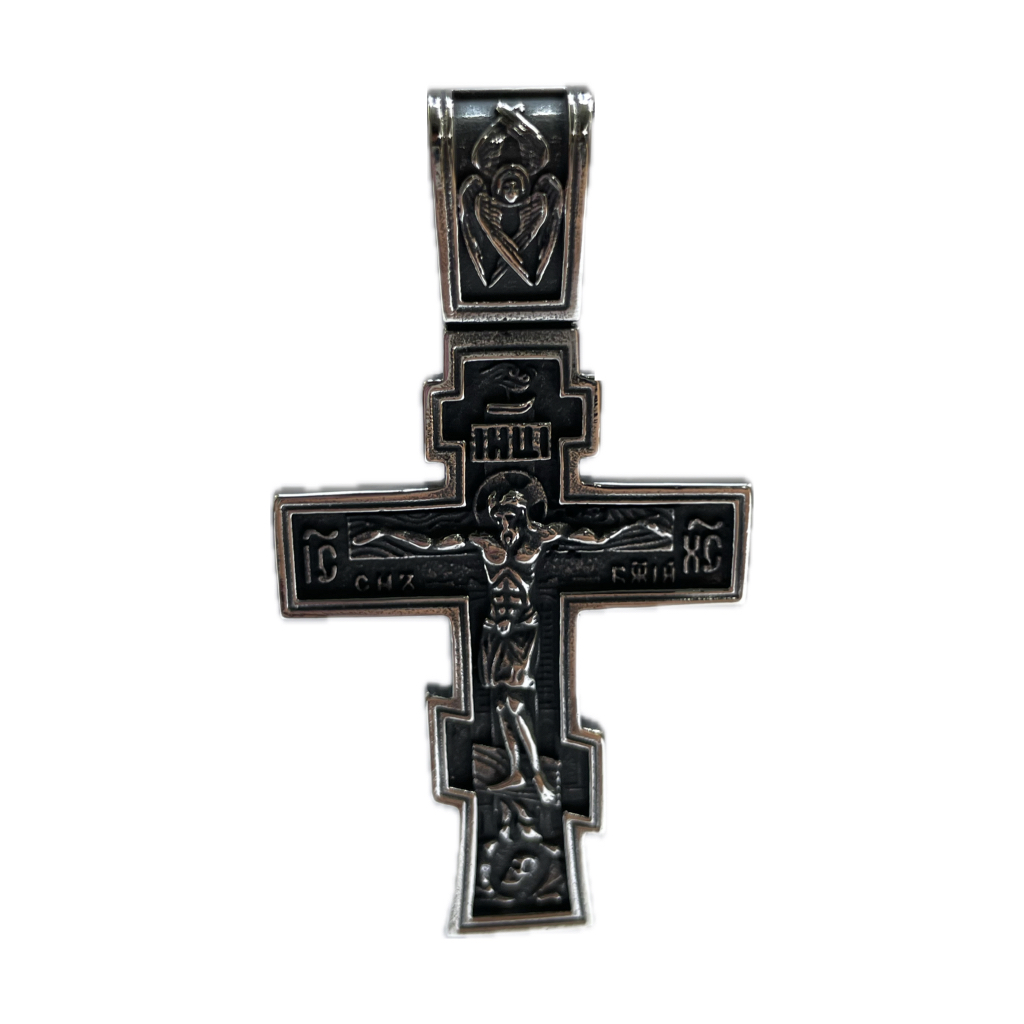 Kalung Salib Orthodox Seraphim Silver