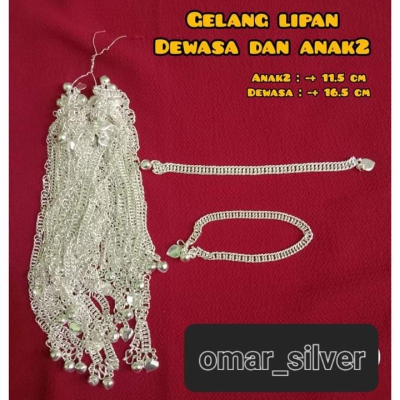 gelang tangan perak mode lipan utk bayi