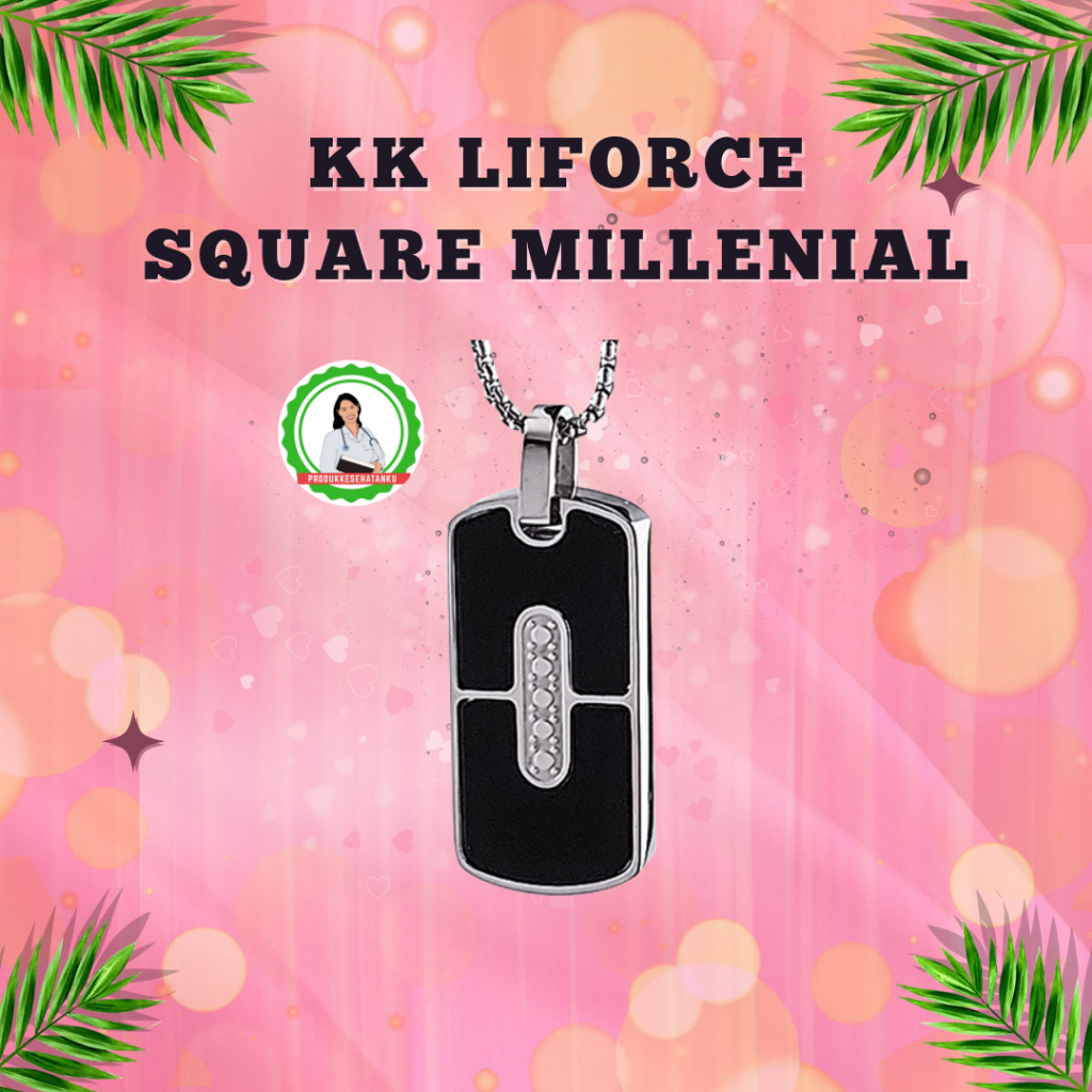 KK LIFORCE Square Millennial Kalung Kesehatan Anti Radiasi Original KK Indonesia