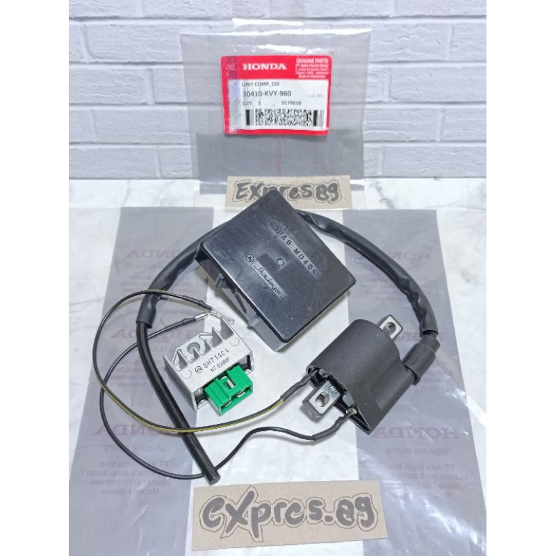 Paket CDI Pengapian KVY(3 Barang) CDI+Kiprok+Kuil Honda Beat karbu Scoopy karbu Spacy karbu CDI Asli