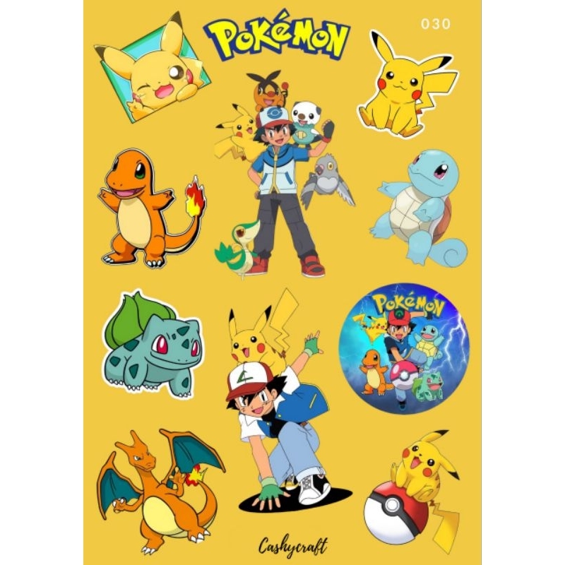 

POKEMON Sticker Jurnal/Hp/Laptop