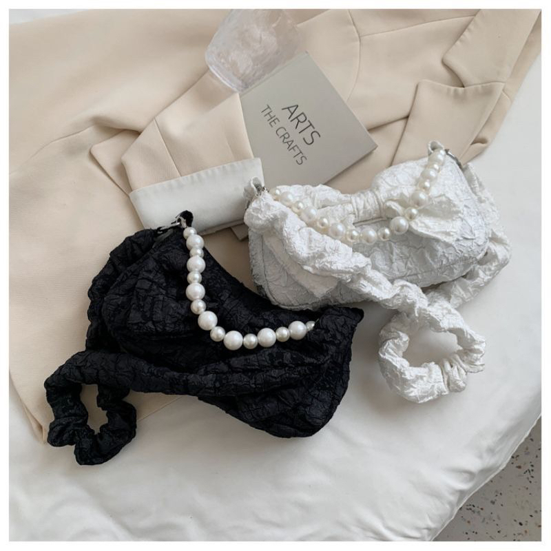 TAS SELEMPANG RENDA PITA MUTIARA/ TAS BAHU RENDA PITA MUTIARA/ TAS PRINCESS RENDA PITA MUTIARA