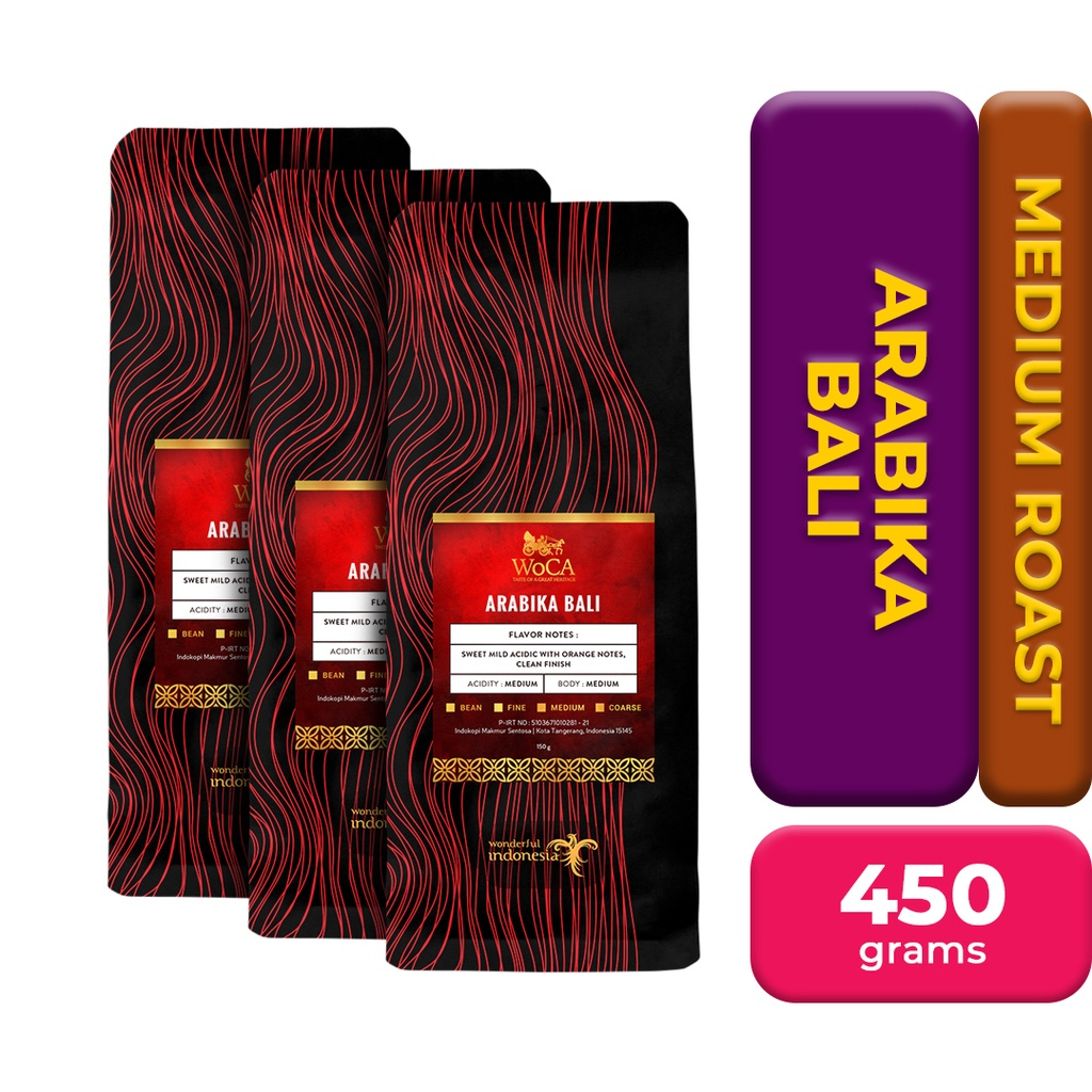 

WoCA Kopi Bali Arabika 150 gram X 3 Pack