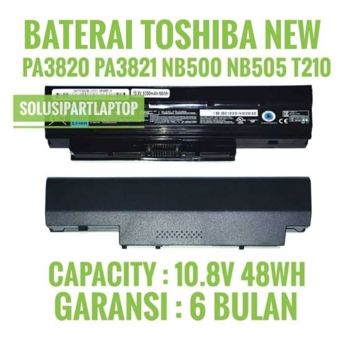 Baterai notebook Toshiba PA3820 PA3821,NB520, NB500, NB505 T210 T215
