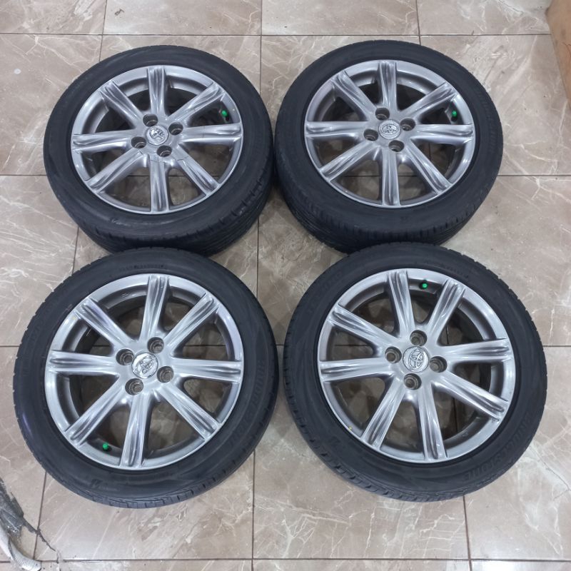 VELG YARIS TRD ORIGINAL R16 BAUT 4X100 + BAN BRIDGESTONE TECHNO SECOND