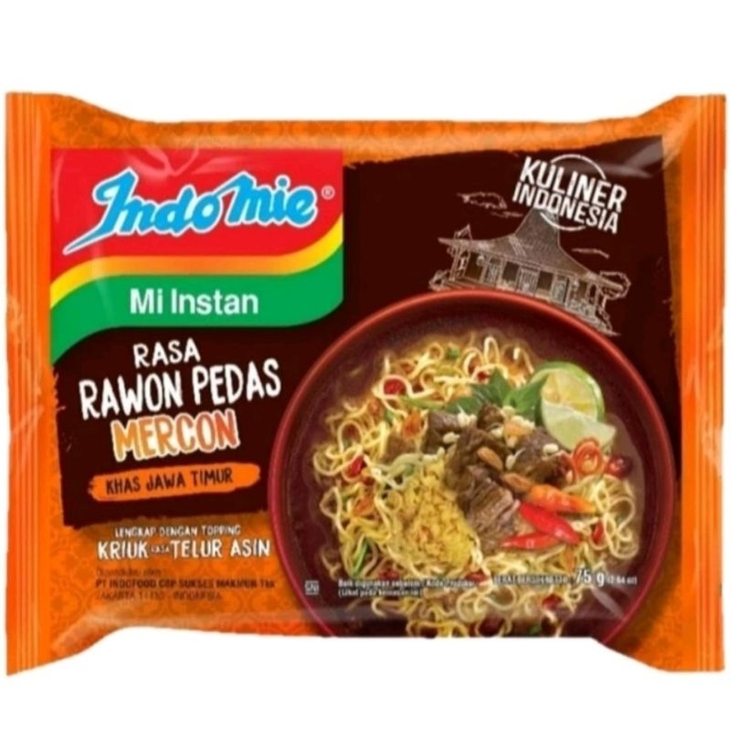 

Indomie Mie Rasa Rawon Pedas Mercon 75g
