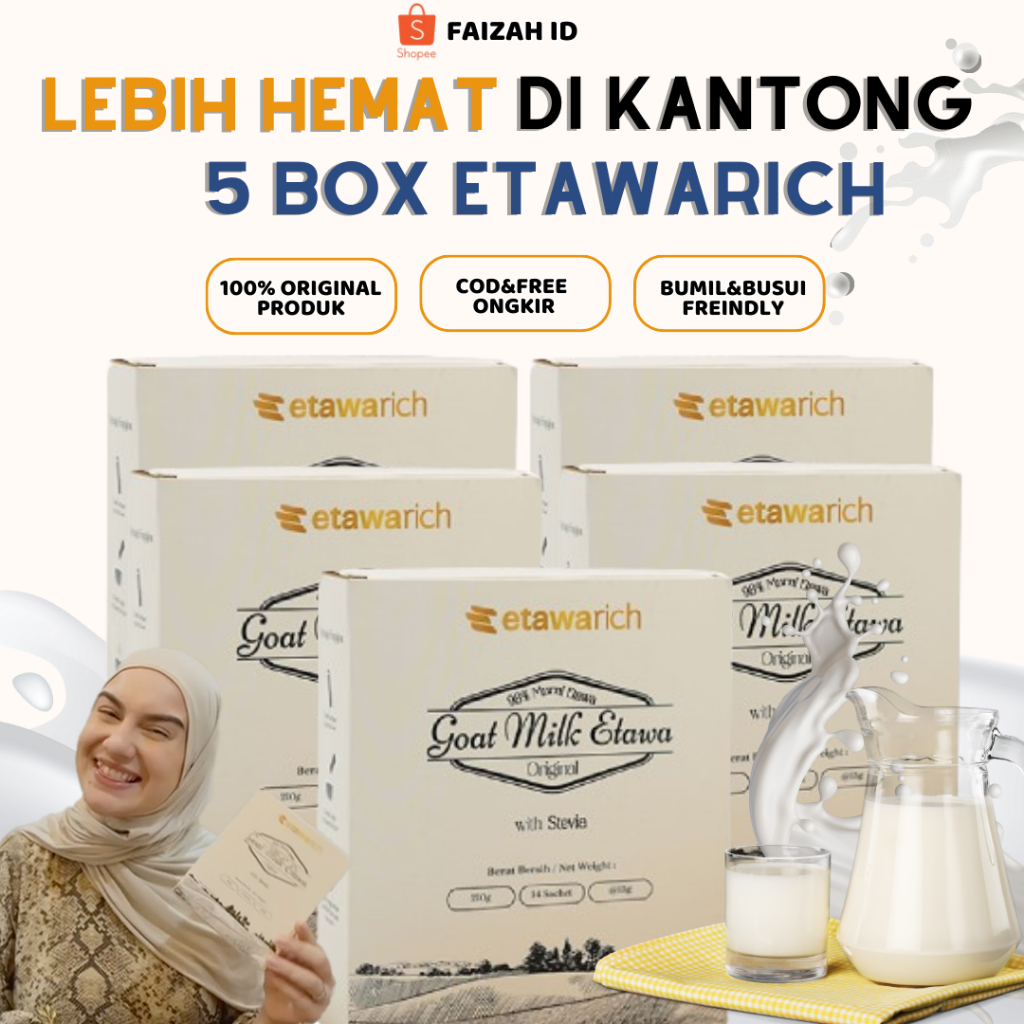 

Etawarich Paket Isi 5 Box Susu Kambing Juga Bisa Menurunkan Kolesterol Produk BPOM