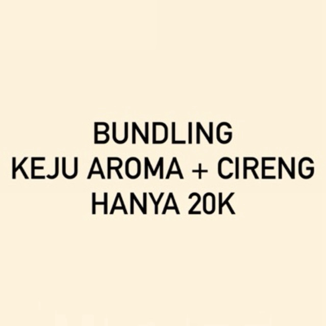 

BUNDLING PACKAGE ( KEJU AROMA asgur & CIRENG isi ) - KUDAPAN BUNDA