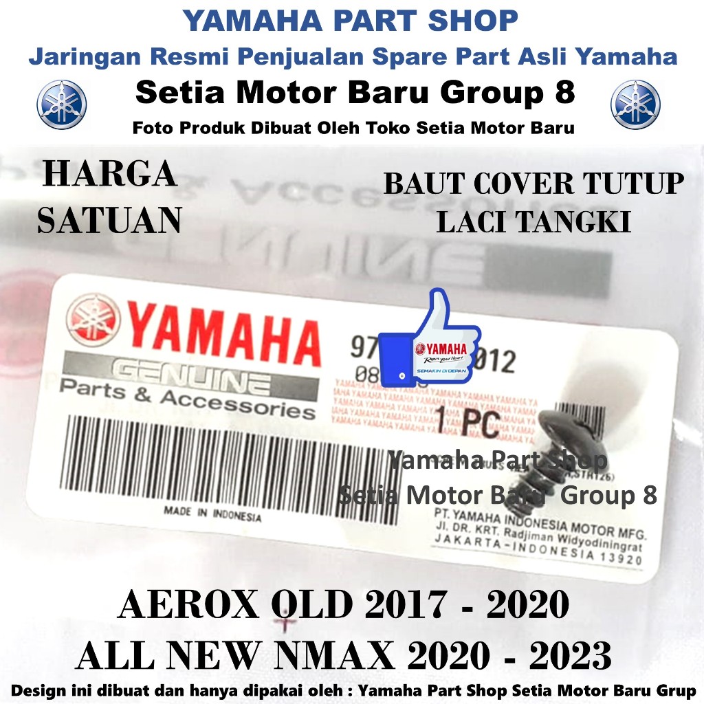 Baut Bolt Cover Tutup Tangki Aerox Old Lama Laci All New Nmax N Max Ori Asli Yamaha