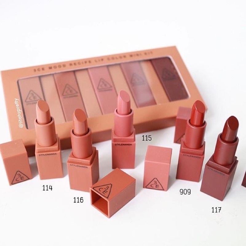 HASAYA GIRL MINI LIPSTIK NUDE / LIPSTICK NUDE SERIES / LIPSTIK SERI PEACH (dapat 1 set + kaca)