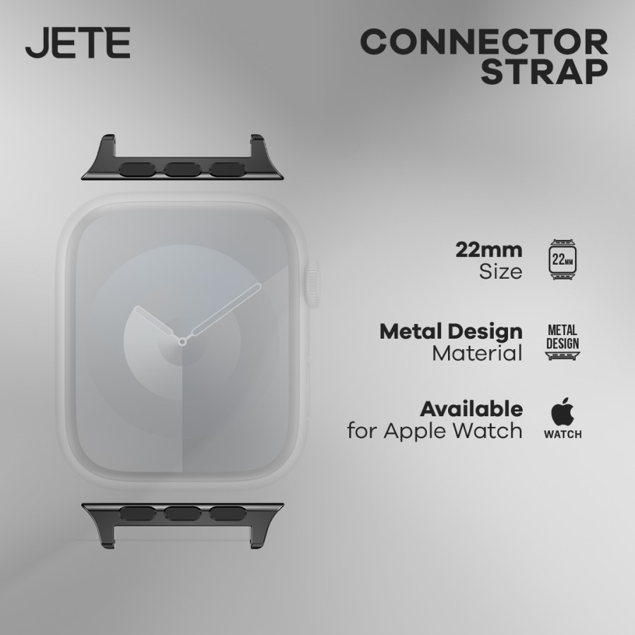 JETE Connector Strap 22mm Adapter Smartwatch Stainless Metal Apple