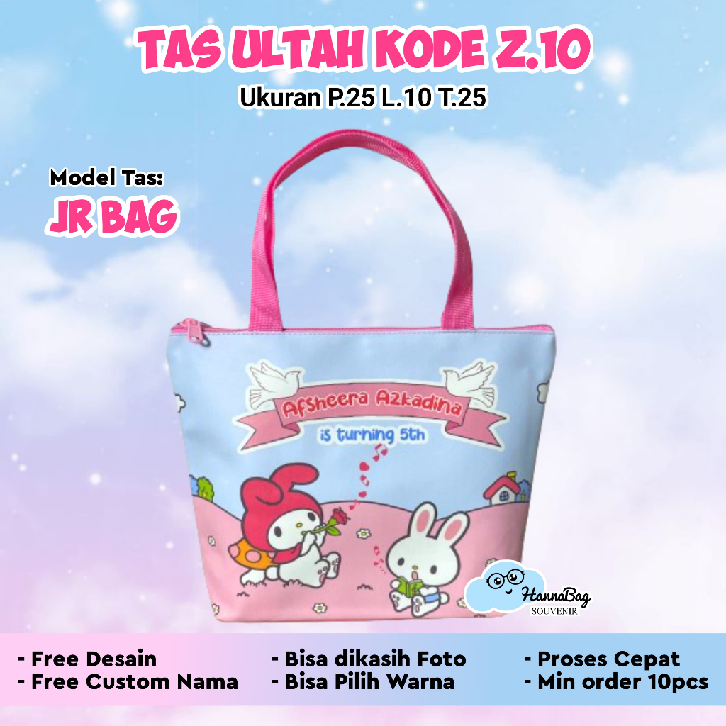 JR BAG TERLARIS /TAS ULTAH / TAS ULANG TAHUN/ GOODIE  BAG ULTAH/ SOUVENIR ULTAH/ TAS ULTAH ANAK CUST