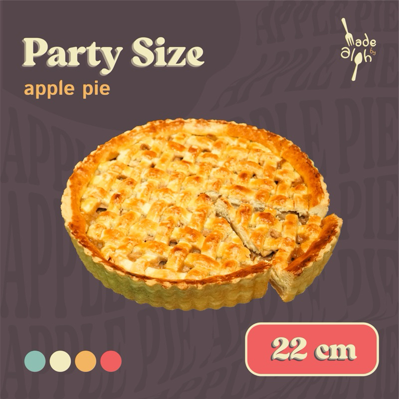 

Apple Pie Party Size Ukuran Diameter 22 cm | Made by Alph