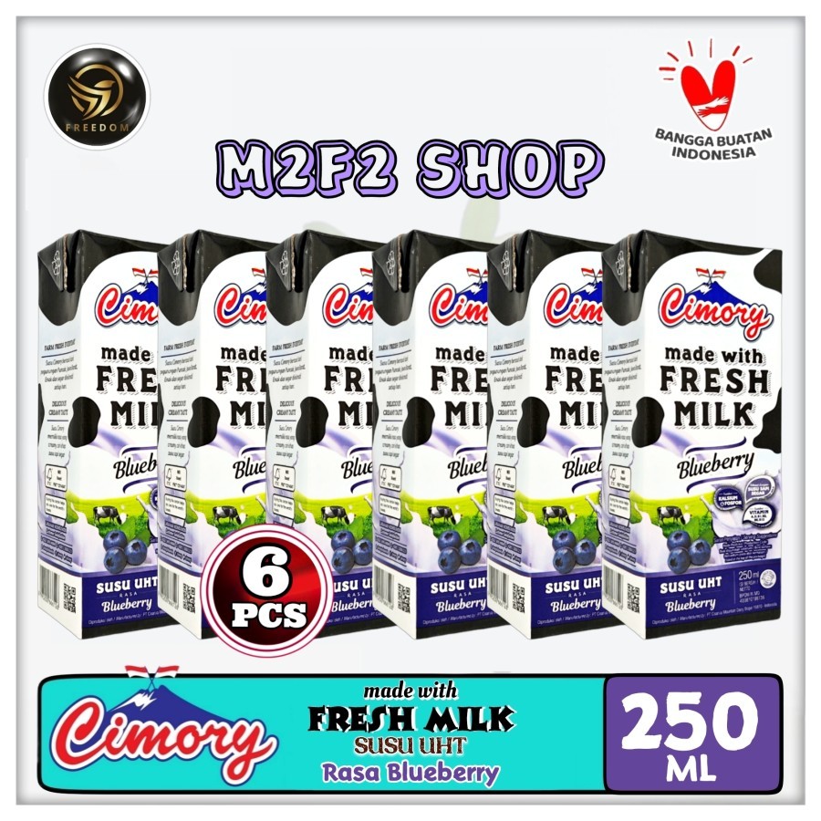 

Susu Cimory Fresh Milk Kotak UHT Bluberi | Blueberry - 250 ml (Kemasan 6 Pcs)