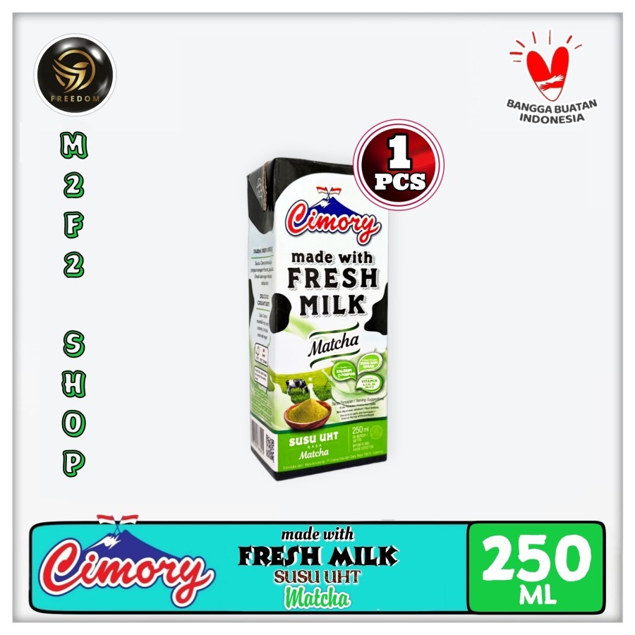 

Susu Cimory Fresh Milk Kotak UHT Matcha | Teh Hijau - 250 ml (Kemasan Satuan)