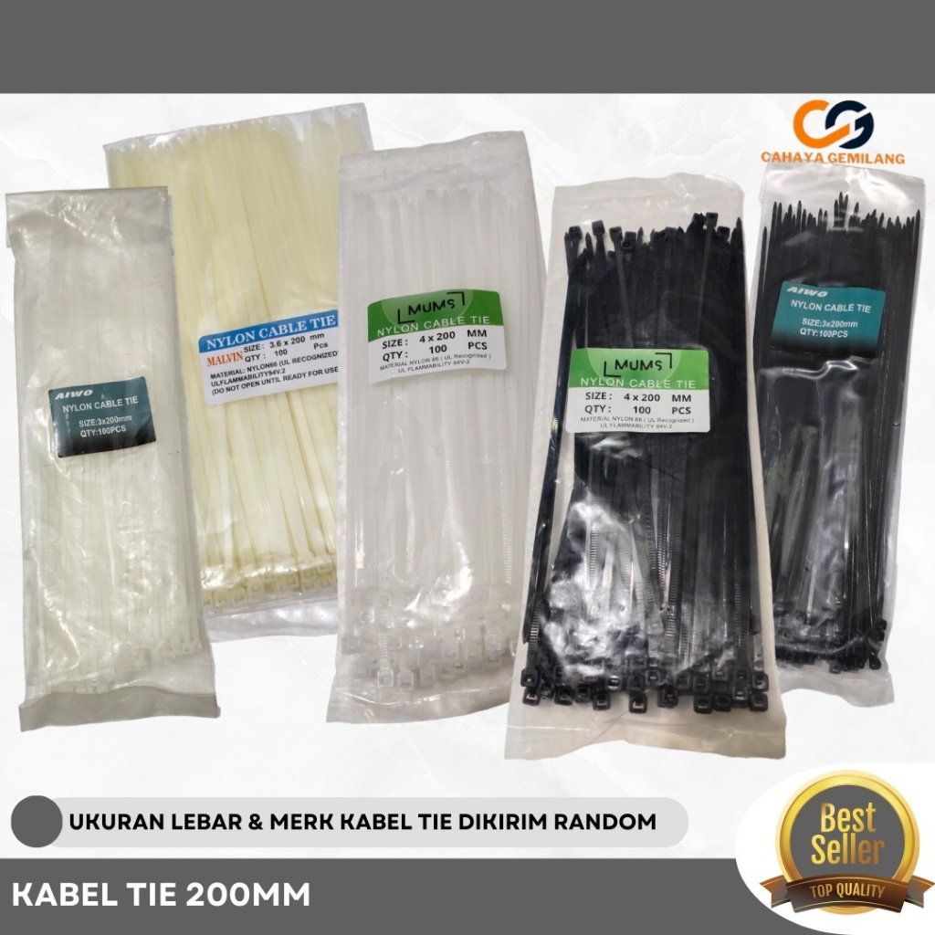 

Kabel Ties 20cm Cabel Tie Tis Nylon 200mm CV 200 mm CHY