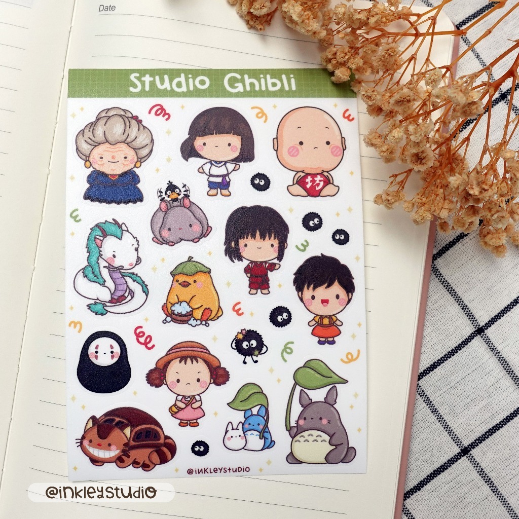 

Ghibli Sticker Sheet Series | Waterproof | Aesthetic Sticker | Sticker Sheet Pack | Planner Sticker | Totoro | Spirited Away | Kiki Delivery