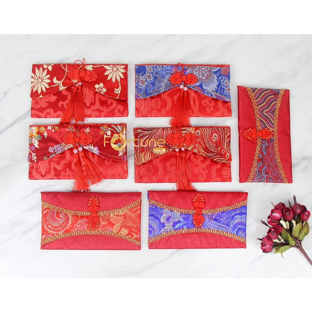 

Angpao Imlek 2025 Kain Chinese New Year Hong Bao Motif Combo 2 Gantungan Horizontal