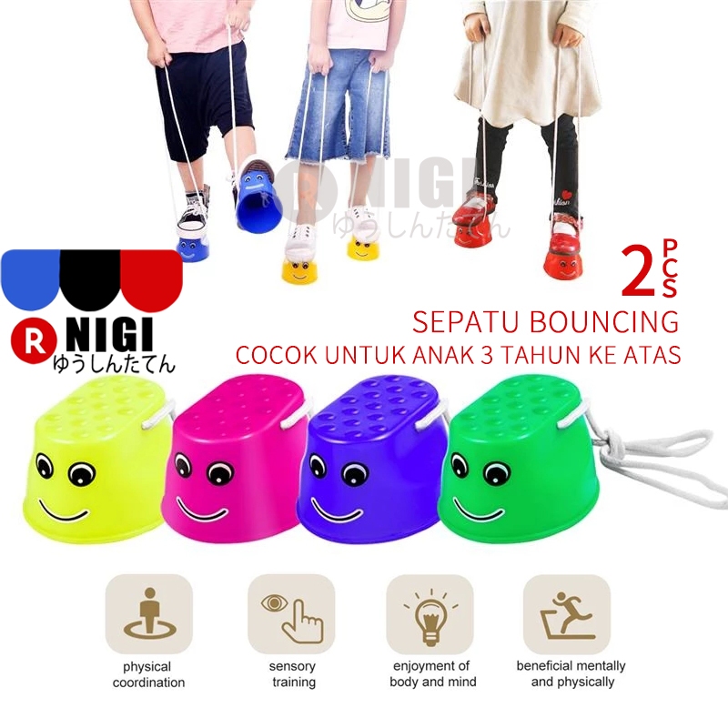 Nigi 2Pcs Walking Stilts Engrang Mainan Keseimbangan/ Mainan Outdoor/Egrang