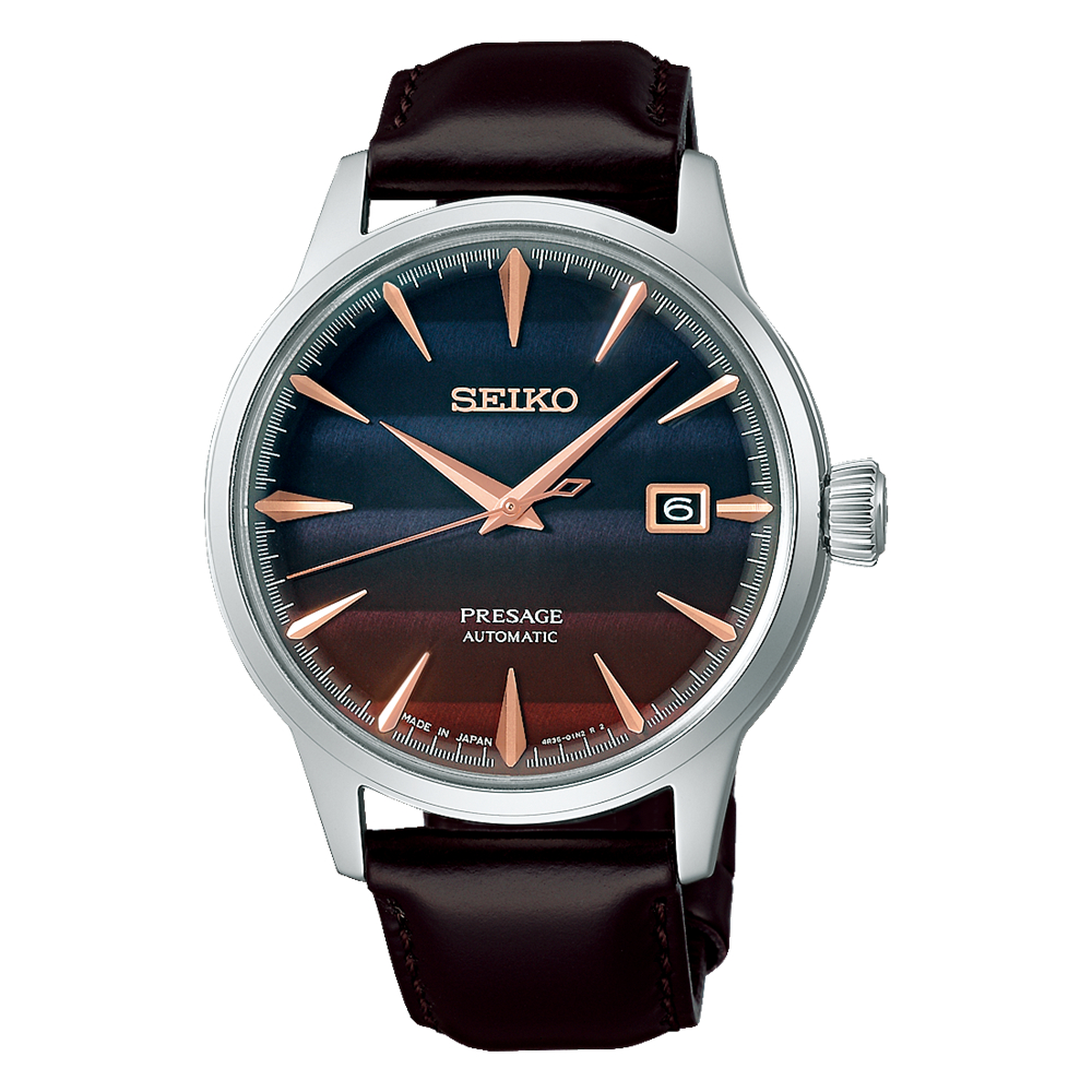Seiko Presage SRPK75J1 Purple Sunset Cocktail Time Limited - Jam Tangan Pria Seiko