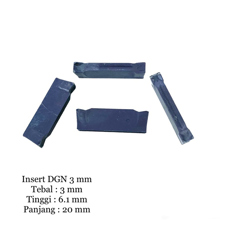 Insert potong DGN 3 mm merk Iscar seken bekas mulus grooving 3mm