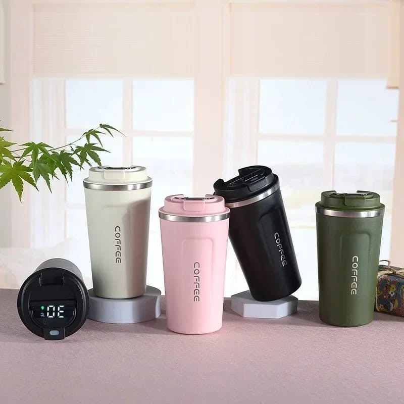 304 Stain Termos Gelas Led Tumbler Tahan Panas Dingin 510ml Travel Mug