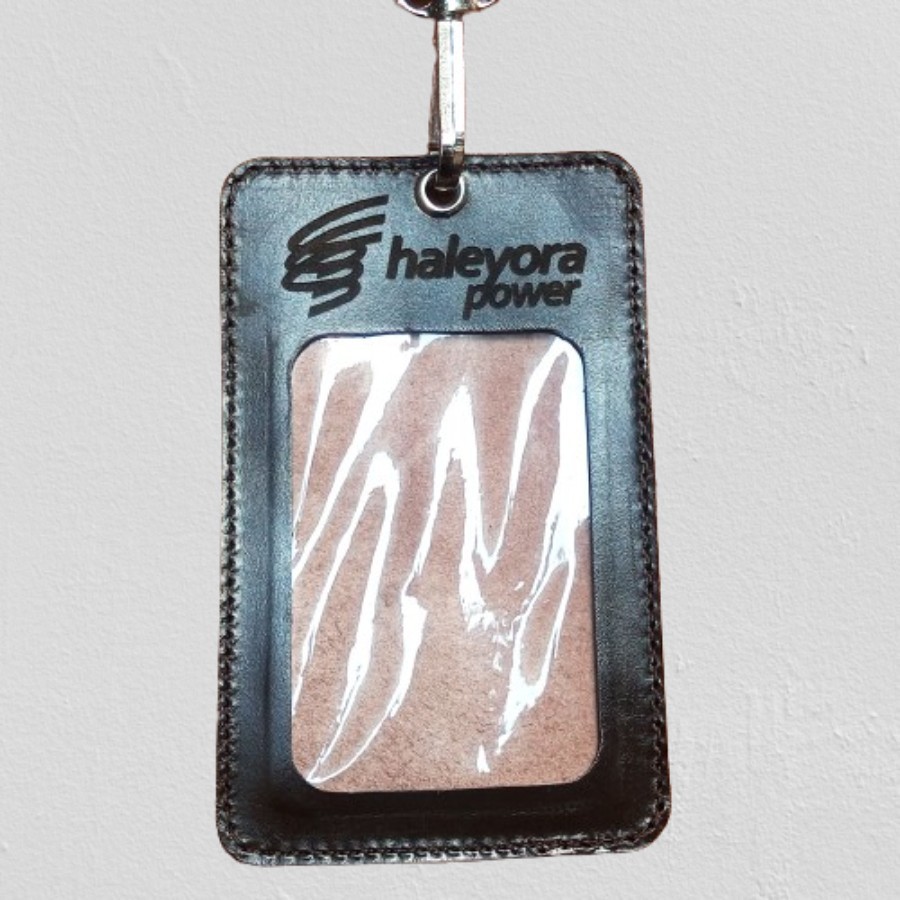 

Name Tag Id card Kulit Asli Sapi Logo Haleyora Power Brown Bergaransi