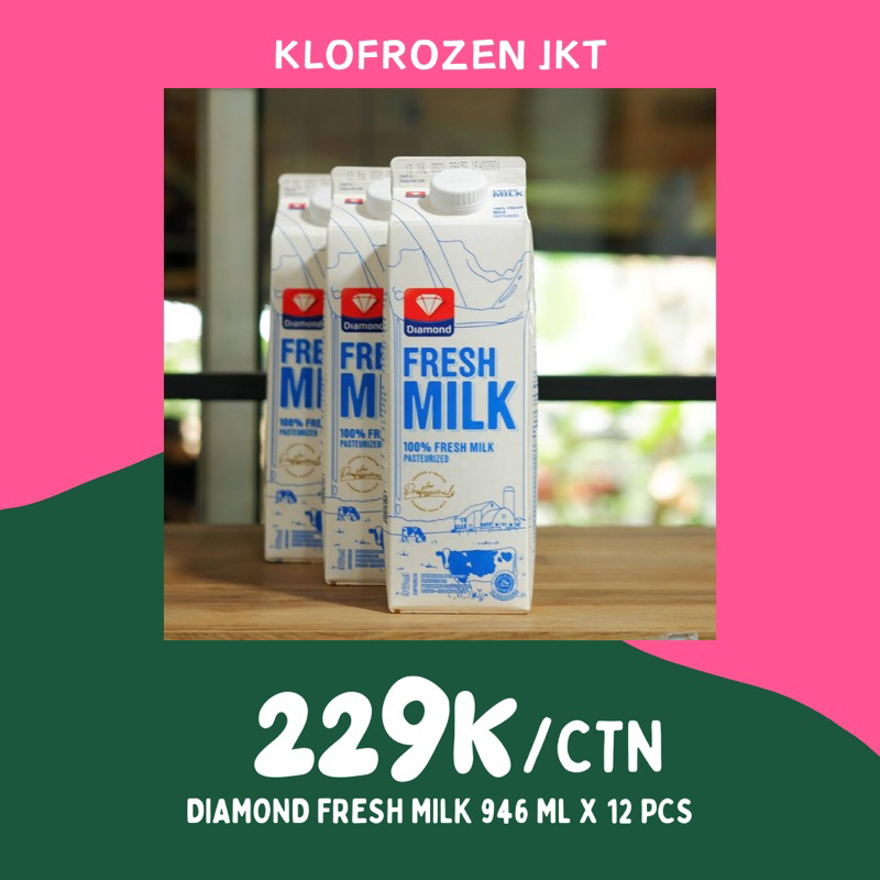 

1 DUS Diamond Fresh Milk 945ml x 12 pcs MURAH