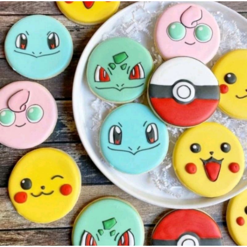

VALERICIOUS Butter Cookies Kue Kukis Hias Tema Pokemon