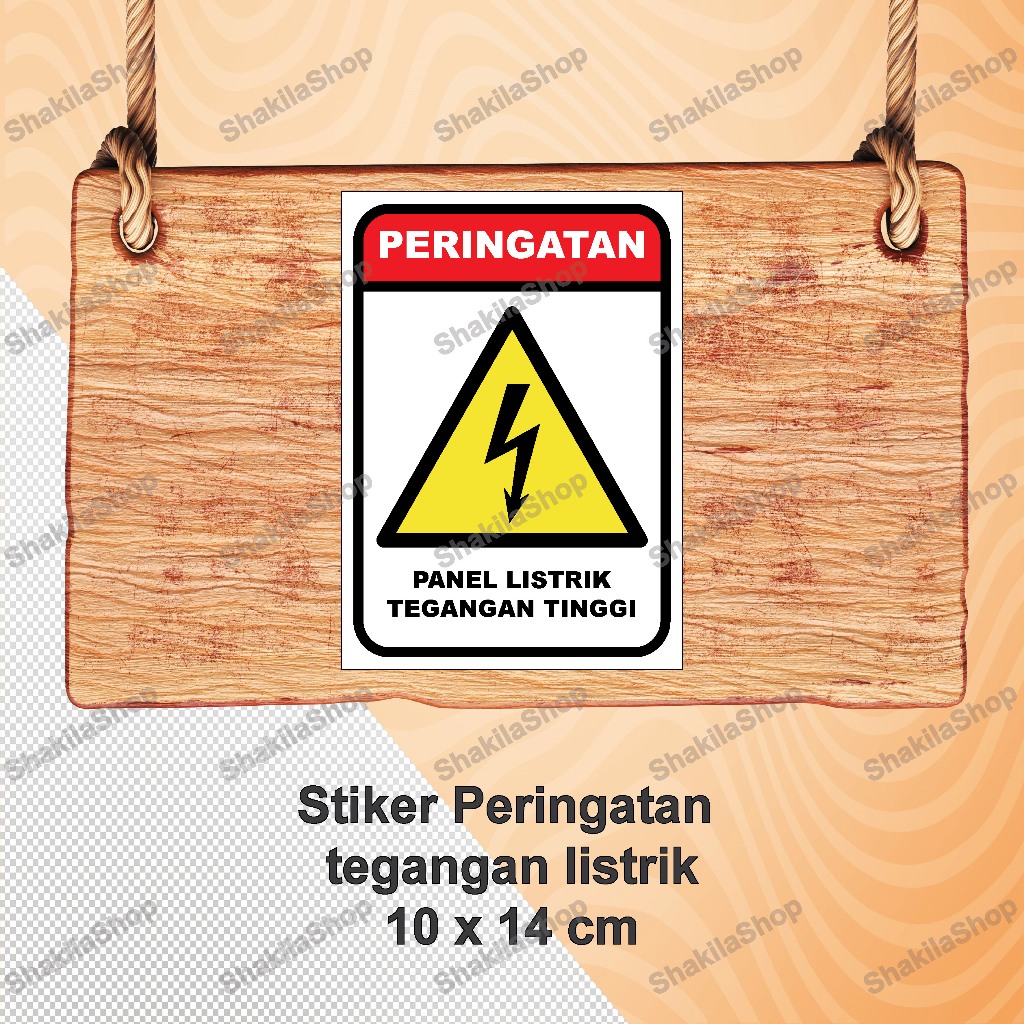 

Stiker peringatan pengingat listrik tegangan tinggi