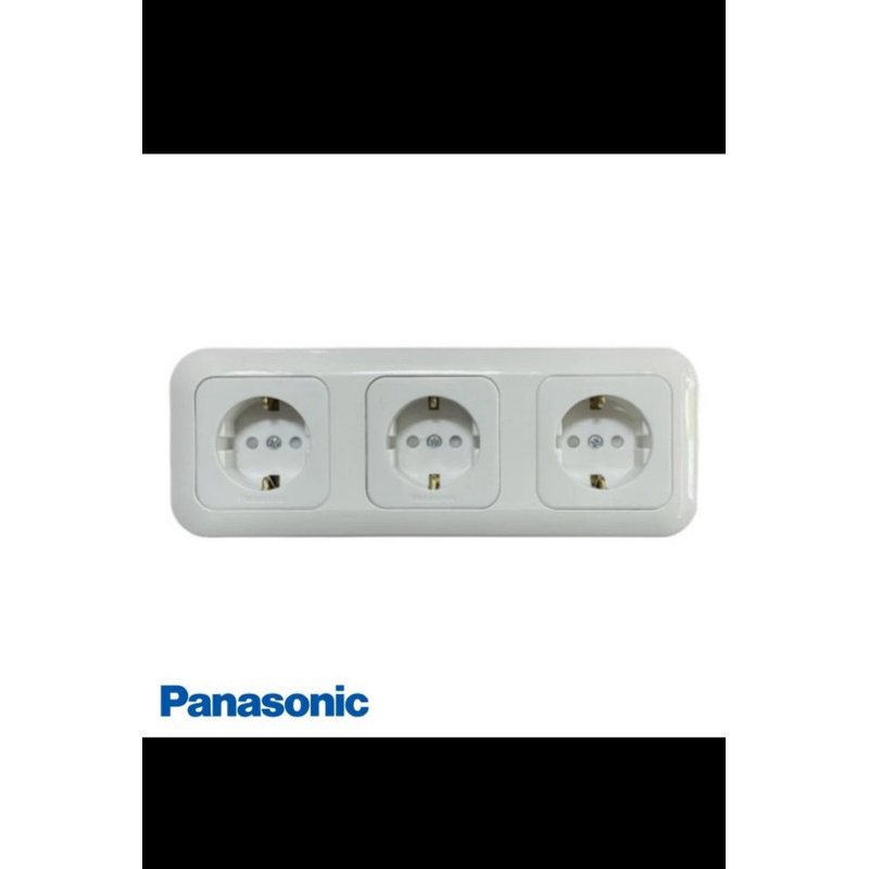 Stop Kontak 3 Lubang Panasonic Wide Series