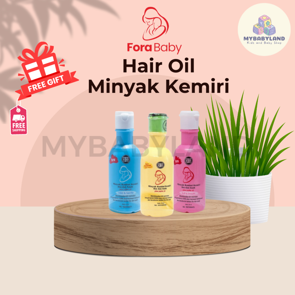 Minyak Kemiri FORA Penyubur Rambut Bayi Plus Jojoba Oil | Minyak Kemiri Murni + Jojoba Oil Penumbuh 