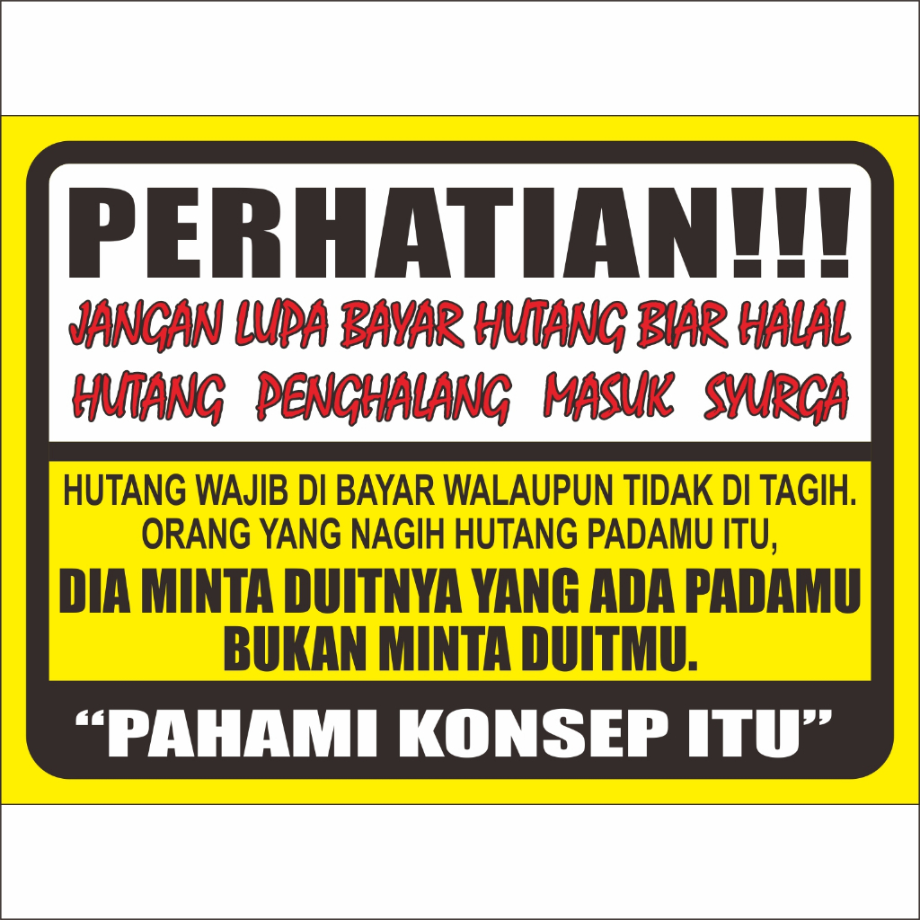

STIKER STICKER HUTANG TYPE F