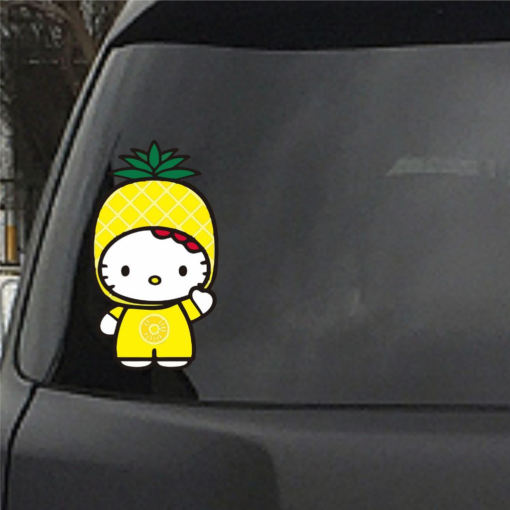 cutting sticker hello kitty stiker mobil karakter hello kitty lucu unik variasi kaca mobil