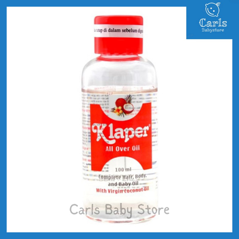 KLAPER ALL OVER OIL 100 ML - COMPLETE HAIR, BODY & BABY OIL WITH VIRGIN COCONUT OIL (VCO)