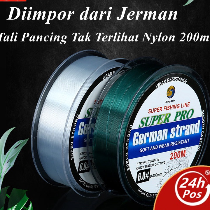 Best Seller Bingolife Germany Fishing Line 2M Nilon Senar Set Peralatan Pancing Invisible Bahan Taha