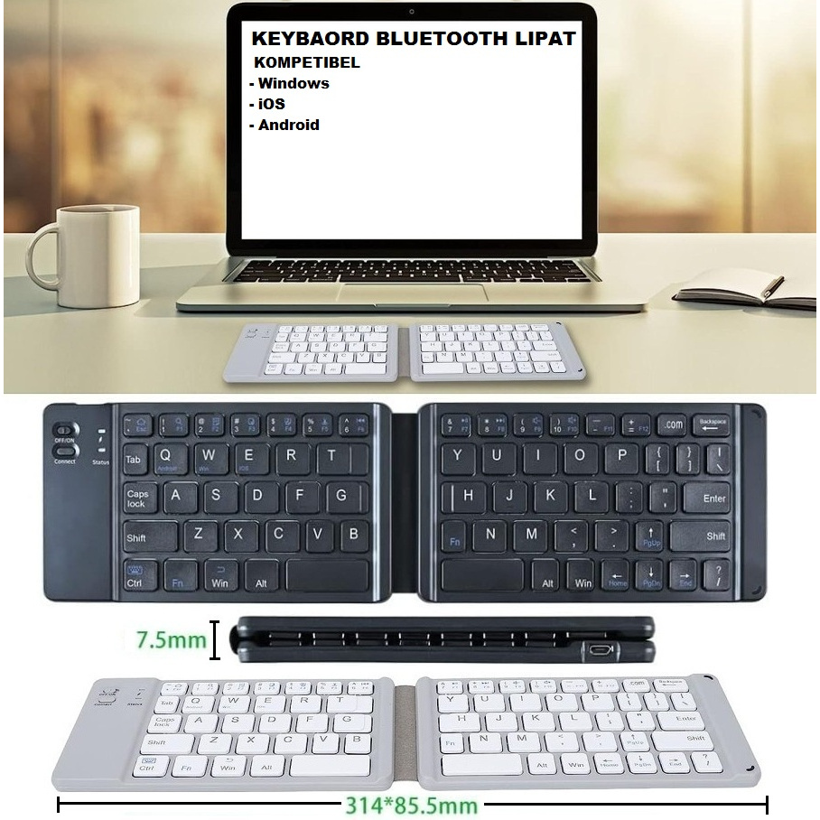 (NEW PRODUCK) Keyboard Lipat / Keyboard Bluetooth / Keyboard unik