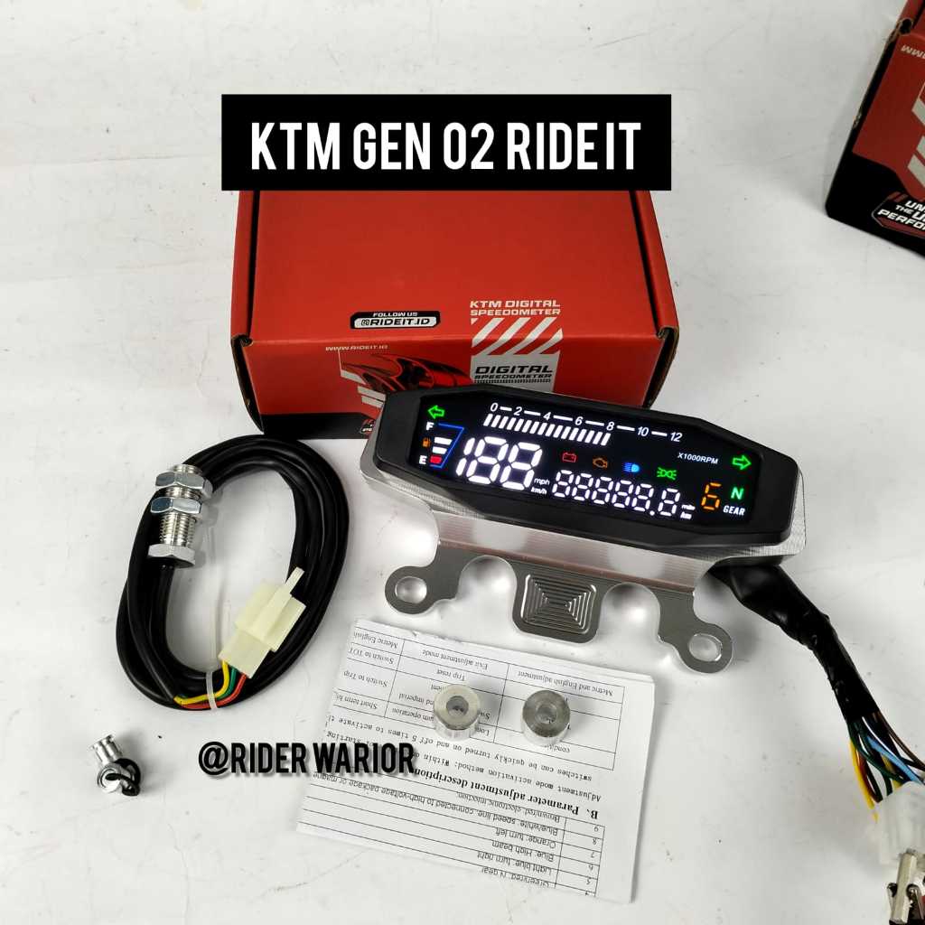 Spidometer KTM GEN 2 FULL DIGITAL  Speedometer set pangkon CNC SPM 037 RIDE IT