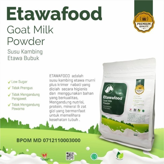 

BISA COD ETAWAFOOD - Susu Kambing Etawa Bubuk 500 & 1000gram PROMO TERMURAH !