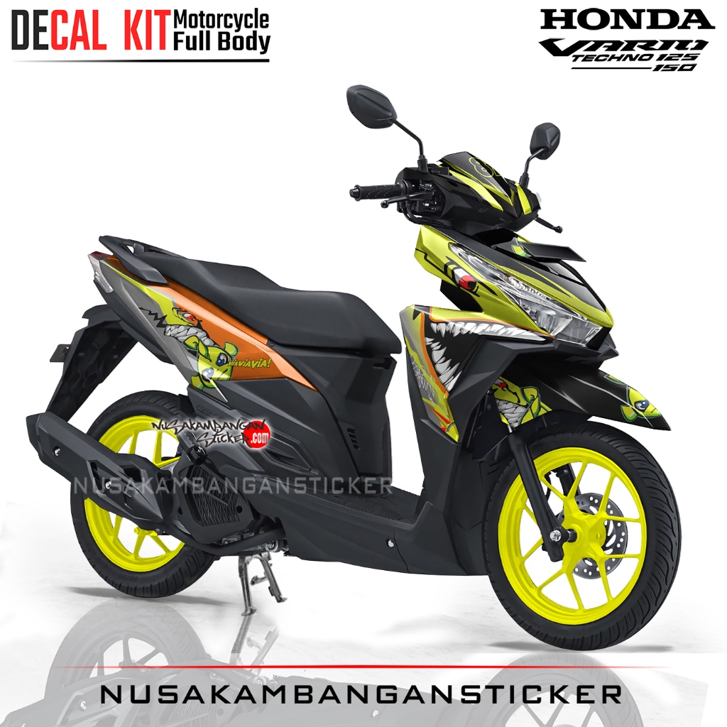 Decal Stiker All New Vario 125-150 Shark viavia Rossi Kuning Sticker Full Body
