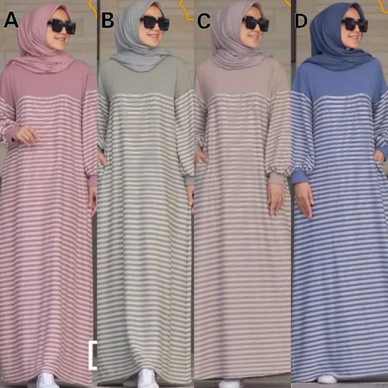 Gamis Inji "Heidy" Dress Dewasa Knit Premium